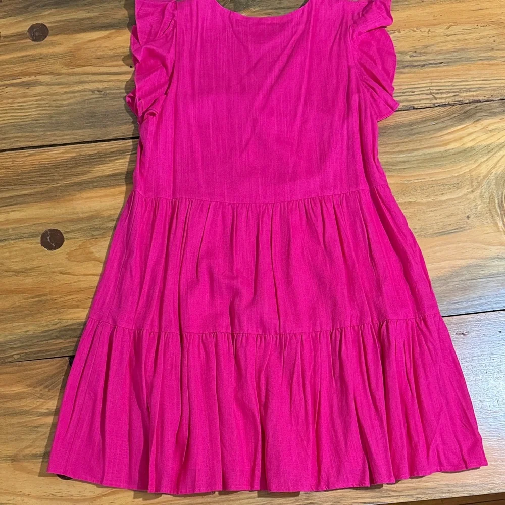 Sugarlips Hot Pink Tiered Mini Dress